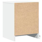 vidaXL Armoire de chevet avec lumières LED blanc bois d'ingénierie
