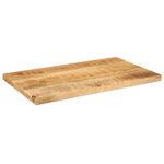 vidaXL Dessus de table rectangulaire bois massif de manguier brut