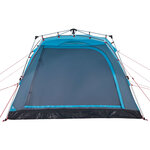 vidaXL Tente de camping cabine 4 personnes bleu libération rapide