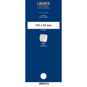 Bandes double soudure 210 x 82 mm pour timbres-poste. Fond - Transparent