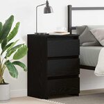 vidaXL Cabinet de chevet avec tiroir Chêne noir 40 x 35 x 62 5 cm
