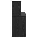 vidaXL Bureau Chêne noir 102 x 50 x 124 cm Bois d'ingénierie
