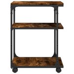 vidaXL Support d'imprimante à 3 niveaux chêne fumé 43x48x64 cm
