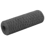 vidaXL Grillage Acier avec revêtement en PVC 25x0 5 m Gris