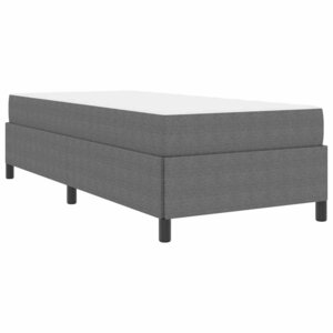 vidaXL Cadre de lit avec matelas Gris clair 90 x 190 cm tissu