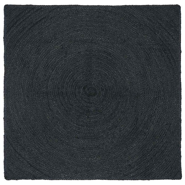 vidaXL Tapis de surface Carré Gris foncé 160 x 160 cm Jute