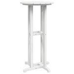 vidaXL Table de Bar Blanche 55x55x107 cm HDPE