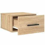 vidaXL Table de chevet murale chêne sonoma 35x35x20 cm