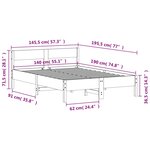 vidaXL Cadre de lit sans matelas 140x190 cm bois de pin massif