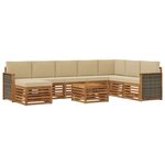 vidaXL Ensemble de canapés d'extérieur 7 pc Naturel
