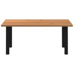 vidaXL Table à manger marron clair bois de chêne massif rectangulaire