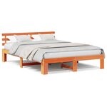 vidaXL Cadre de lit Marron 160 x 200 cm Bois de pin massif