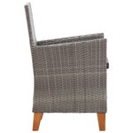 vidaXL Mobilier à dîner 7 Pièces résine tressée et bois d'acacia gris