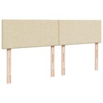 vidaXL Sommier à lattes de lit avec matelas Crème 200x200 cm Tissu