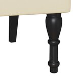 vidaXL Banc Chesterfield Crème 120 5 x 65 x 75 cm Cuir synthétique