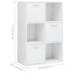 vidaXL Armoire de rangement Blanc brillant Bois d’ingénierie
