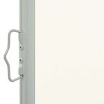 vidaXL Auvent latéral rétractable de patio 120 x 300 cm Blanc cassé