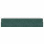vidaXL Cadre de lit avec matelas Vert foncé 80 x 200 cm Velours