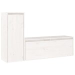 vidaXL Meubles TV 2 Pièces Blanc Bois massif de pin