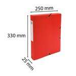 Boite De Classement Exabox Dos 25mm Polypropylène 7/10e Opak - A4 - Rouge - X 8 - Exacompta