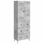 vidaXL Ensemble de Meubles 2 Pièces Gris béton 66 x 34 5 x 90 cm