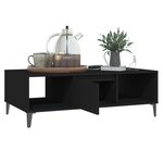 vidaXL Table basse noir 103 5x60x35 cm bois d'ingénierie