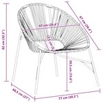 vidaXL Lot de 3 Chaise de jardin noir et jaune résine tressée