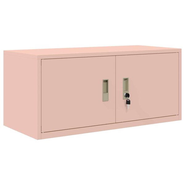 vidaXL Armoire de rangement Rose 90 x 40 x 40 cm Acier