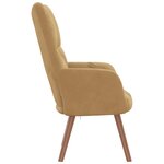 vidaXL Chaise de relaxation Marron Velours