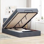vidaXL Cadre de lit ottoman et matelas gris foncé 120x200 cm velours