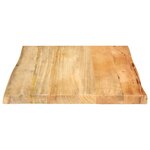 vidaXL Dessus de table 40x40x3 8 cm bord vivant bois massif manguier