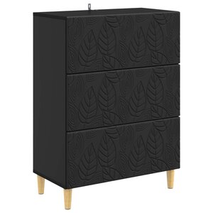 vidaXL Armoire à tiroirs Noir 66 x 34 5 x 90 cm Bois d'ingénierie