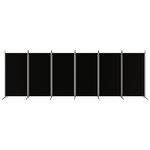 vidaXL Cloison de séparation 6 panneaux Noir 520x180 cm Tissu
