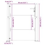 vidaXL Portail de jardin 105x130 cm acier corten