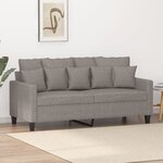 vidaXL Canapé à 2 places Taupe 140 cm Tissu