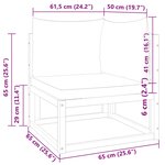 vidaXL Canapé d'angle de jardin avec coussins en bois d'acacia et corde