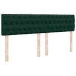 VidaXL Cadre de lit ottoman avec matelas vert foncé 160x200 cm velours