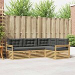 vidaXL Ensemble de canapés d'extérieur 5 pc Blanc et anthracite