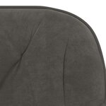 vidaXL Chaise pivotante de bureau Gris foncé Velours