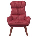 vidaXL Fauteuil relaxant Rouge bordeaux 69 x 74 x 93 cm Faux cuir