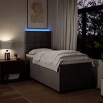 vidaXL Sommier à lattes de lit avec matelas Taupe 80x200 cm Tissu