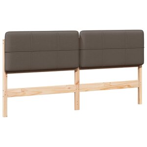 vidaXL Tête de lit capitonnée Marron et Taupe 180 cm Pin massif