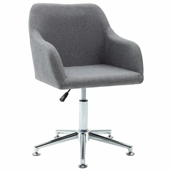 vidaXL Chaise pivotante à manger gris clair tissu