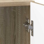 vidaXL Cabinet de chevet 2 Pièces Chêne Sonoma 43 x 34 5 x 50 cm