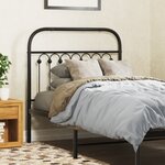 vidaXL Tête de lit métal noir 90 cm