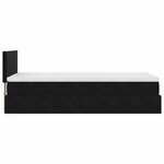 vidaXL Cadre de lit ottoman avec matelas noir 80x200 cm velours