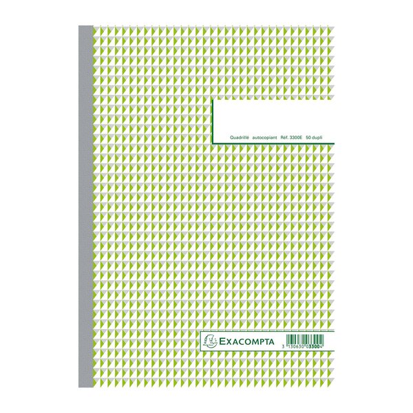 Manifold Quadrillé 5x5 29 7x21cm 50 Feuillets Dupli Autocopiants - X 5 - Exacompta