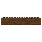 vidaXL Cadre de lit avec tiroirs sans matelas chêne marron 120x190 cm