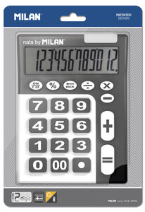 Calculatrice noire 12 chiffres