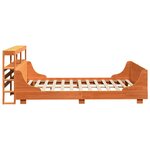 vidaXL Cadre de lit sans matelas cire marron 120x190cm bois pin massif